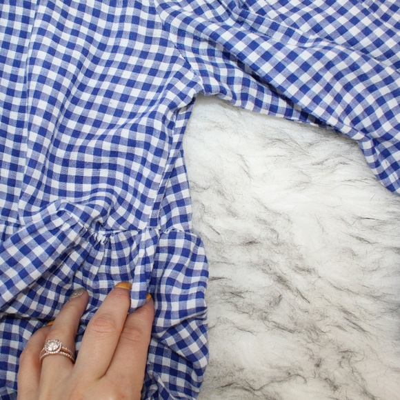 SOLD Zara Woman Gingham Bell Sleeve Dress - Picture 6 of 8